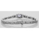 Art Deco Amethyst / Diamond Bracelet - Sterling Silver