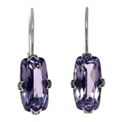 Amethyst Filigree Earrings - Sterling Silver