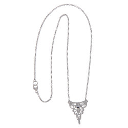 14kt White Gold Victorian Style Semi Mount Necklace