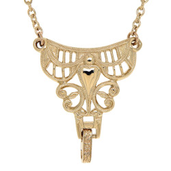14kt Yellow Gold Victorian Style Semi Mount Necklace