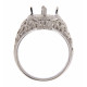 10 x 8 Victorian Style Semi Mount Ring - 14kt White Gold 10 x 8 Victorian Style Semi Mount Ring - 14kt White Gold
