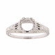 14kt White Gold Semi Mount for 6 Stone Solitaire Filigree Ring Sterling 14kt White Gold Semi Mount for 6 Stone Solitaire Filigree Ring Sterling