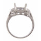 10 x 8 Victorian Style Semi Mount Ring - 14kt White Gold 10 x 8 Victorian Style Semi Mount Ring - 14kt White Gold