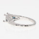 14kt White Gold Semi Mount Ring for 6 Round Stone with Sapphire Accents 14kt White Gold Semi Mount Ring for 6 Round Stone with Sapphire Accents
