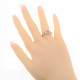 14kt White Gold Semi Mount Ring for 6 Round Stone with Sapphire Accents 14kt White Gold Semi Mount Ring for 6 Round Stone with Sapphire Accents